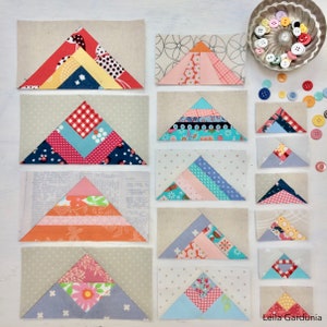 Mini Scrappy Geese Patterns - Foundation Paper Pieced Quilt Blocks