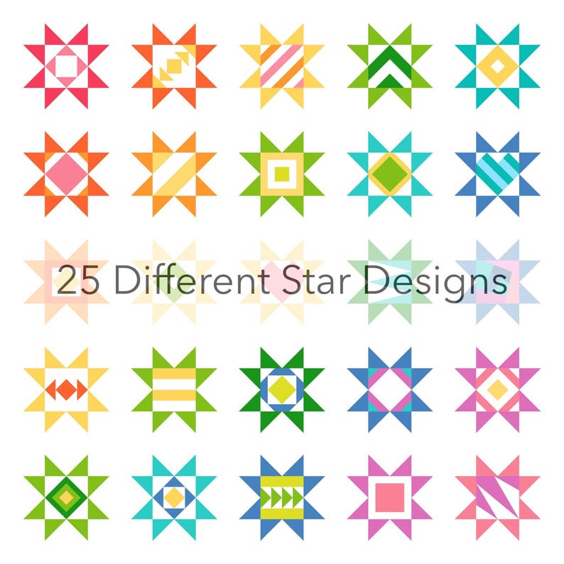 PDF | 12" Scrappy Stars | Foundation Paper-pieced Quilt Blocks - Etsy ...