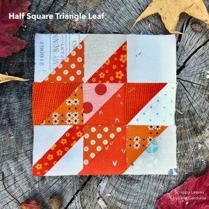 Scrappy Leaves PDF Foundation Paper Pieced Quilt Block Pattern image 5
