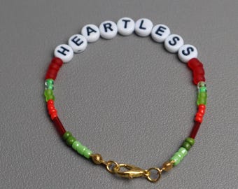 Handmade Heartless Beaded Bracelet – Music Inspired XO Fan Gift