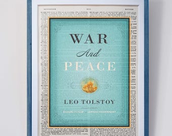 War and Peace Leo Tolstoy Book Cover Print | Literary Wall Art (Digital Download)