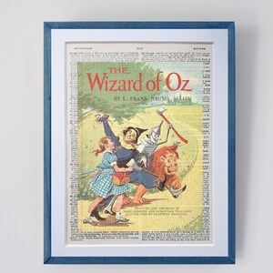 Wizard Of Oz  Frank L Baum  | Book Cover Quote print wall Art decor (Digital Download) literary gift