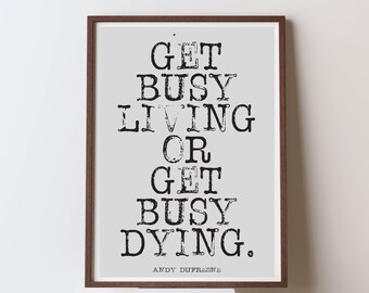 Shawshank Redemption Quote print wall Art decor (Instant Digital Download) literary  gift