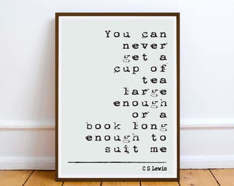 CS Lewis Quote print muurkunst decor (directe digitale download) literair cadeau