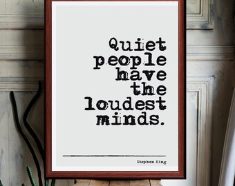 Stephen King Quote print muurkunst decor (directe digitale download) literair cadeau