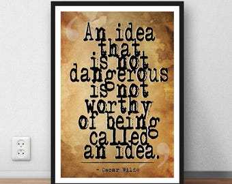 Oscar Wilde Quote print muurkunst decor (directe digitale download) literair cadeau