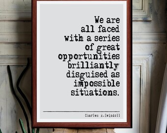 Charles Swindoll   Quote print wall Art decor (Instant Digital Download) literary  gift