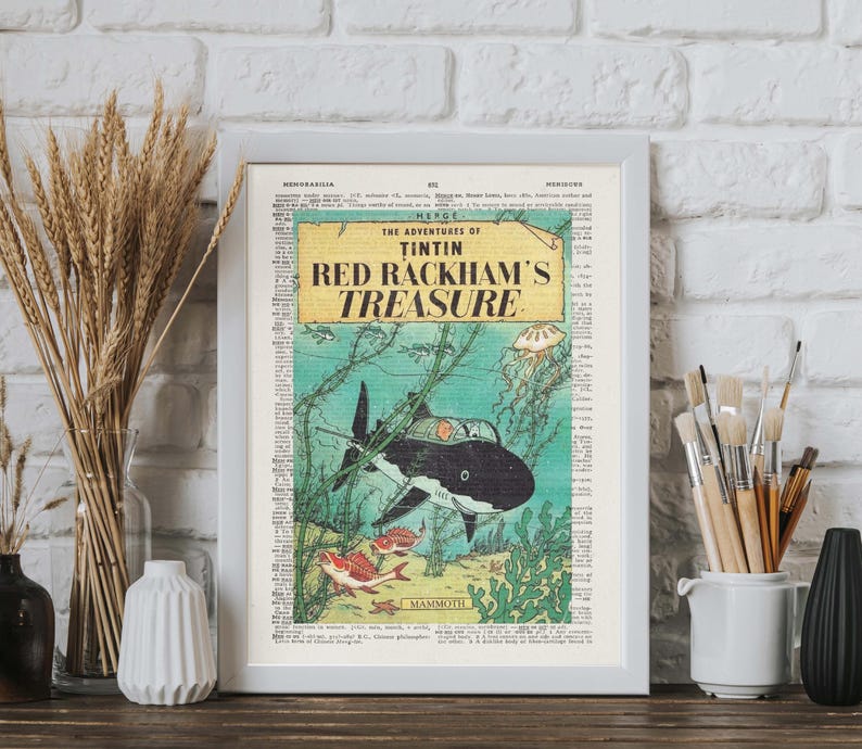 The Adventures of Tintin Red Rackham's Treasure Book Cover Art (Digital Download) image 3