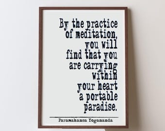 Paramahansa yogananda | Citaat print muurkunst decor (directe digitale download) literair cadeau