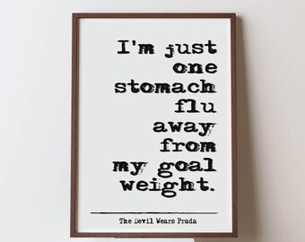 The Devil Wears Prada | Citaat print muurkunst decor (directe digitale download) literair cadeau