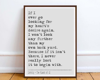 Dorothy Wizard Of Oz Quote print kunst aan de muur decor (directe digitale download) literair cadeau