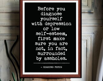 Sigmund Freud  Quote print wall Art decor (Instant Digital Download) literary  gift