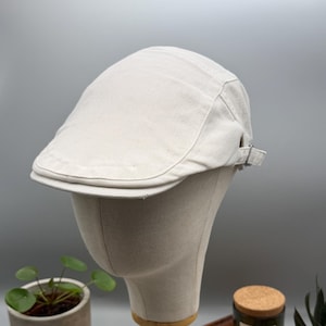 Leinen Flatcap in vielen Farben - Luftige Sommer Schiebermütze verstellbar - Leichte Kappe PS-59 LN