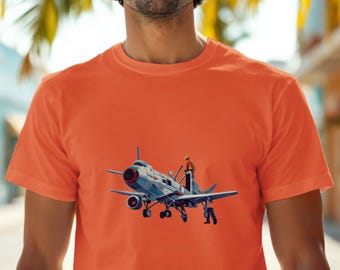 Aircraft Technician T-Shirt, Aviation Pilot Engineer Art, Aerospace Enthusiast Apparel