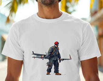 Pilot and Jet T-Shirt, Aviation Enthusiast Apparel, Military Pilot Graphic Tee