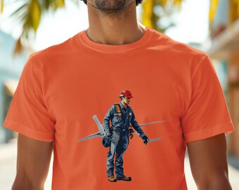 Aircraft Technician Engineer Pilot T-Shirt, Aviation Art Decor, Airplane Lover Gift