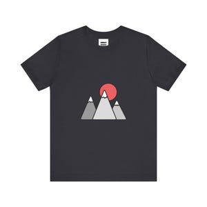 Minimal Mountain Peaks Tee | Sunrise Mountain Graphic Shirt