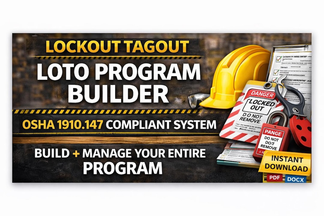 Lockout Tagout Template | LOTO Program Builder | OSHA 1910.147 ...