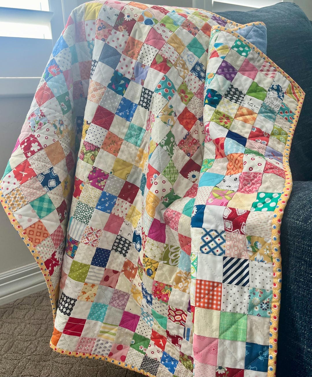 Scrappy Baby Quilt - Etsy