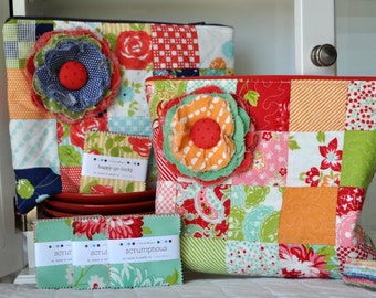 Patrón de bolsa con cremallera forrada de Candy Crush