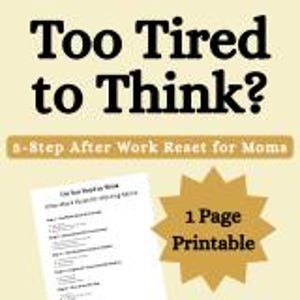 Ich bin zu müde zum Nachdenken: Feierabend-Reset-Routine für Mütter – Einfache tägliche Liste (druckbare PDF-Datei)