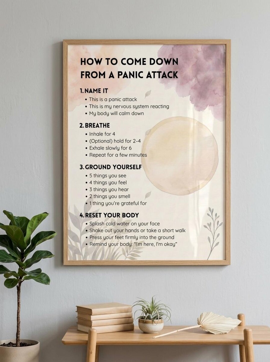 Panic Attack Coping Poster | Grounding Techniques, Anxiety Relief ...