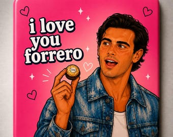 Imán y posavasos de Lorenzo de Love Island (Reino Unido)