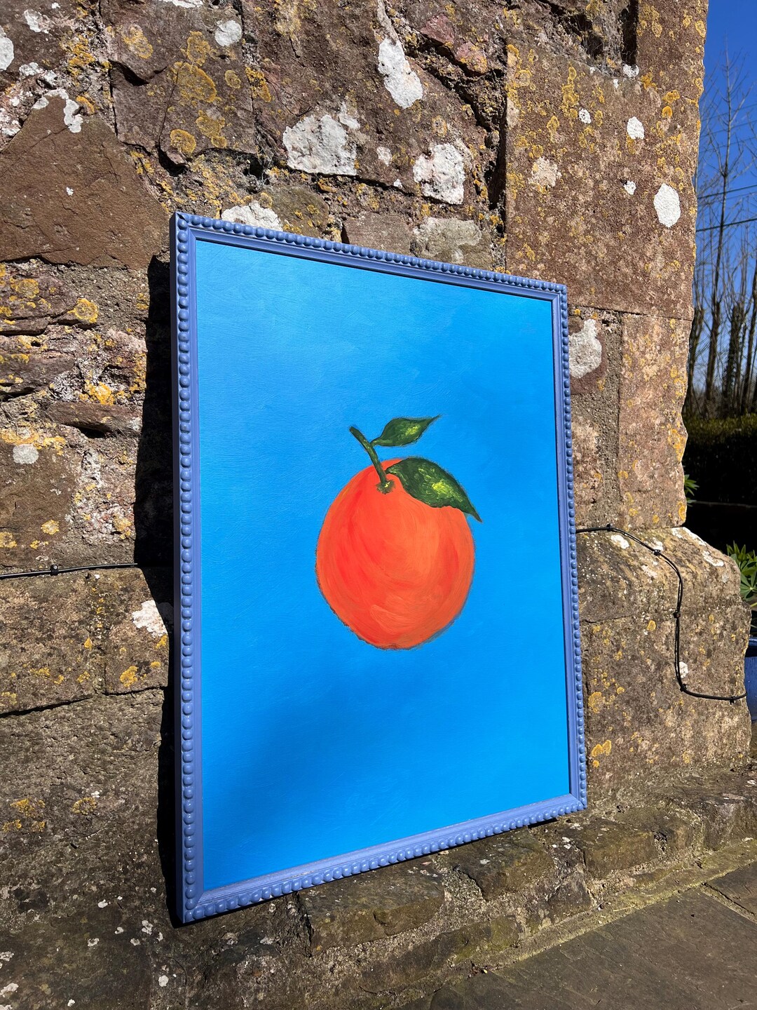 Hand Painted Orange Abstract Painting - Etsy