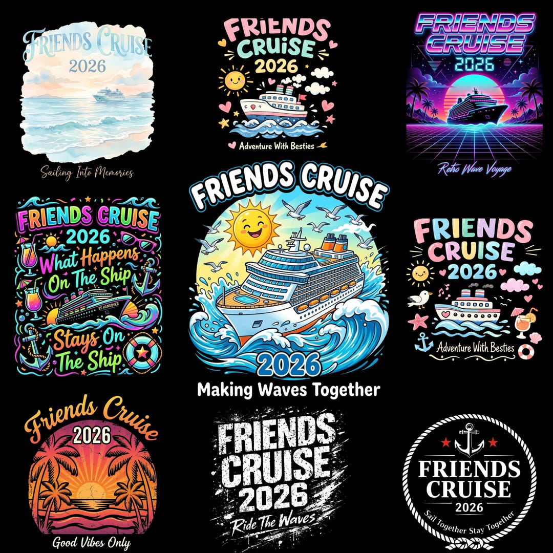 Cruise 2026 Png Bundle, Family Cruise Trip Shirts, Cruise Squad ...