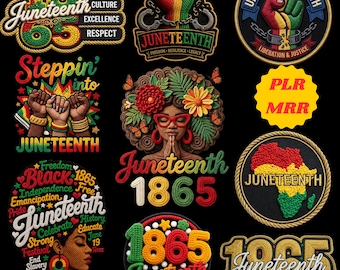 Juneteenth png-bundel digitale download, MRR PLR doorverkooprechten graphics, sublimatie ontwerpen clipart, Instant Download