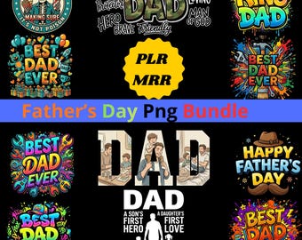 Vaderdag png-bundel, shirtontwerp beste vader ooit, vadercitaten sublimatie, cadeau png voor Cricut Canva