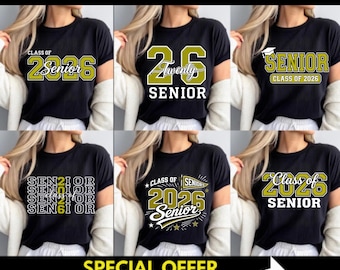 Senior 2026 png-bundel, klasse van 2026 afstuderen png, senior afgestudeerde sublimatieontwerp, Cricut digitale download