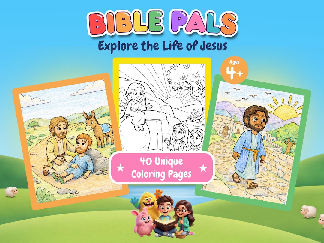 Life of Jesus Coloring Pages for Kids, Christian Scripture Activity ...