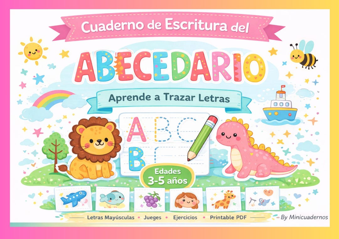 Abecedario Infantil Imprimible, Fichas para Aprender a Escribir Letras ...