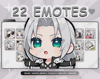Sephiroth Emotes Pack | 22 Chibi Emotes for Twitch, Discord, Youtube, Kick | Final Fantasy,  Rebirth, Ever crisis, Black Cape, Smash Bros