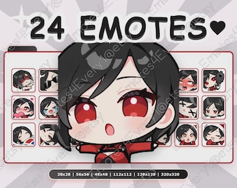 Ada Wong Emotes Pack | 26 Chibi Emotes for Twitch, Discord, Youtube, Kick | Resident Evil