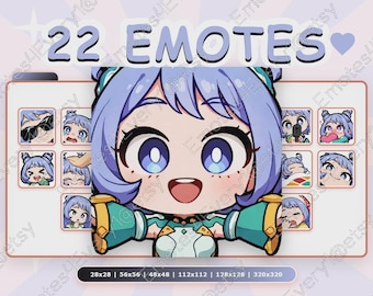 Hado Nejire Emotes Pack | 22 Chibi Emotes for Twitch, Discord, Youtube, Kick | Boku no Hero Academia, Female Hero, Hero Academia, Student