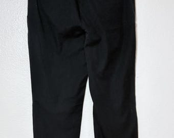 Pantalones de vestir negros Talbots Curvy, pierna recta, forrados, talla 6, mezcla de algodón.