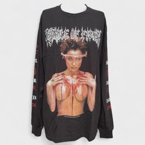 Cradle of Filth - Praise the wh0re 長袖ブラックメタルバンドシャツ スクリーンプリント