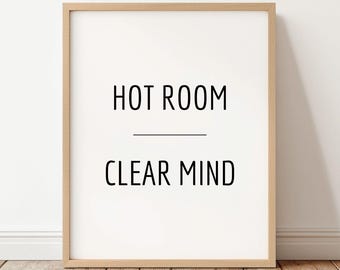 Arte mural para sauna, lámina imprimible para sala de vapor, decoración minimalista para baño, decoración para mente tranquila, descarga instantánea.