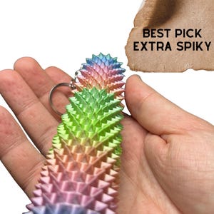 Extra Spiky Fidget Roller – Sensory Focus Toy, Hidden Storage Capsule, PLA (Rainbow)