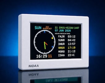 Azan Clock: Global Prayer Times, Auto Timezone, Accurate Firmware