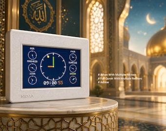 Azan Clock: Global Prayer Times, Auto Timezone, Accurate Firmware