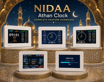 Azan Clock: Global Prayer Times, Auto Timezone, Accurate Firmware