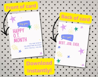 Happy OT Month Digital Greeting Card 5x7"