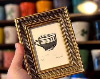 Mini linogravure Fiestaware | Imprimé petit bloc