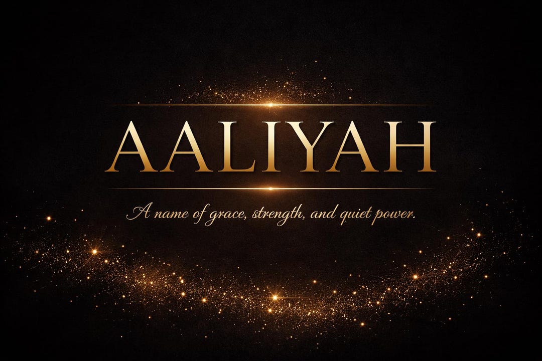 Aleiah Aaliyah Name Art Print Black Gold Wall Decor Personalized Name Poster ...