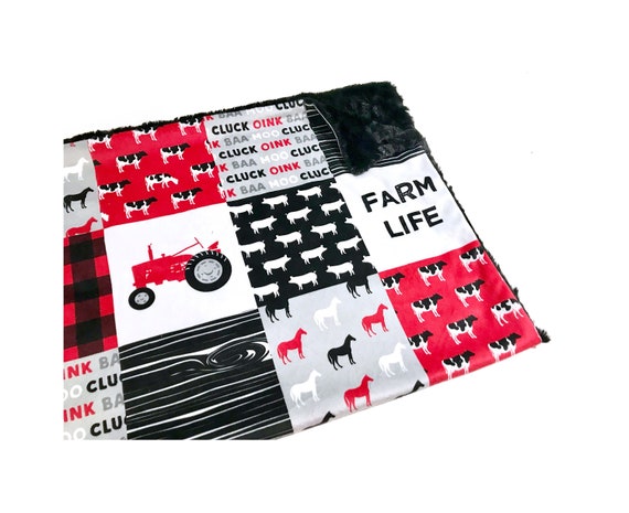 Manta de Bebé Personalizada Tractor Diseño-Elección de Colores Manta