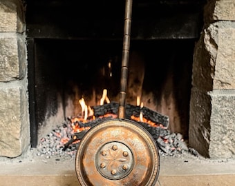 Antique Copper and Brass Bed Warming Pan
