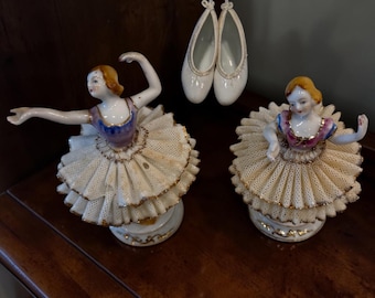 Vintage Pair of Dresden German Ballerinas